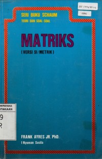 Image of Teori dan Soal-Soal Matriks (Versi S1/Metriks) Seri Buku Schaum