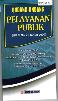 Image of UNDANG-UNDANG PELAYANAN PUBLIK