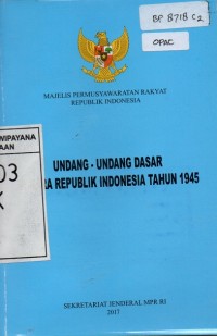 Image of Undang-undang Dasar Negara Republik Indonesia Tahun 1945