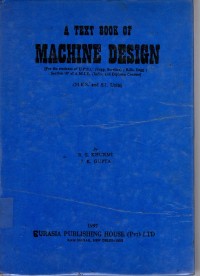 Image of A TEXT BOOK OF MACHINE  DESIGN