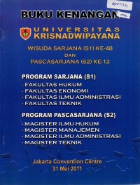Image of Buku Kenangan Wisuda Sarjana (S1) Ke-48 Dan Pascasarjana (S2) Ke-12