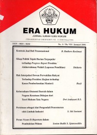Image of Jurnal Ilmiah Ilmu Hukum : Era Hukum