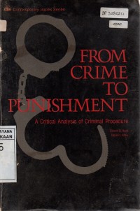 Image of From Crime To Punishment: A Critical Analysis Of Criminal Procedure