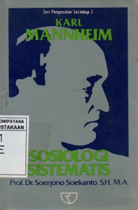 Image of Karl Mannheim, Sosiologi Sistematis
