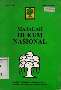 Image of Majalah Hukum Nasional No. 1, 2004