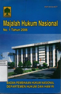 Image of Majalah Hukum Nasional No. 1 Tahun 2006