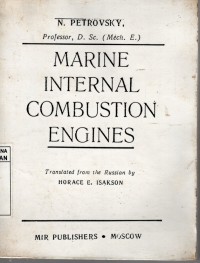 Image of MARINE INTERNAL COMBUSTION ENGINES
