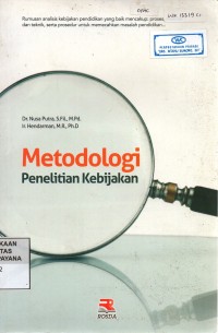Image of Metodologi Penelitian Kebijakan