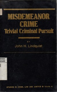 Image of Misdemeanor Crime: Trivial Criminal Pursuit