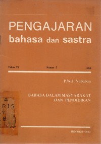 Image of Pengajaran Bahasa dan Sastra