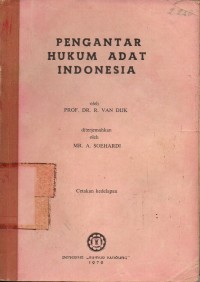 Image of Pengantar Hukum Adat Indonesia