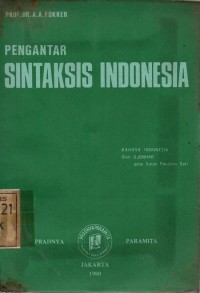 Image of Pengantar Sintaksis Indonesia