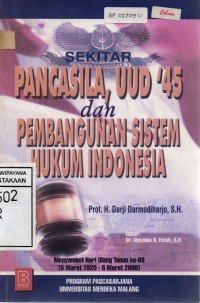 Image of Sekitar Pancasila, UUD '45, Dan Pembangunan Sistem Hukum Indonesia