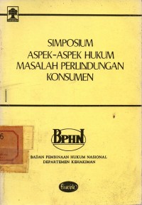 Image of Simposium Aspek-Aspek Hukum Masalah Perlindungan Konsumen