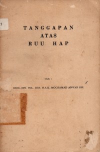 Image of Tanggapan Atas RUU HAP