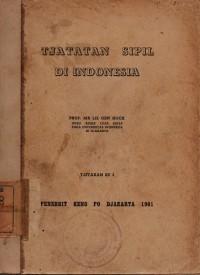 Image of Tjatatan Sipil Di Indonesia