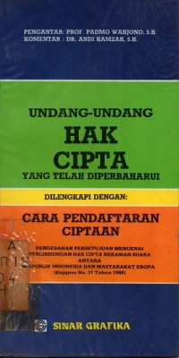 Image of Undang-Undang Hak Cipta Yang Telah Diperbaharui